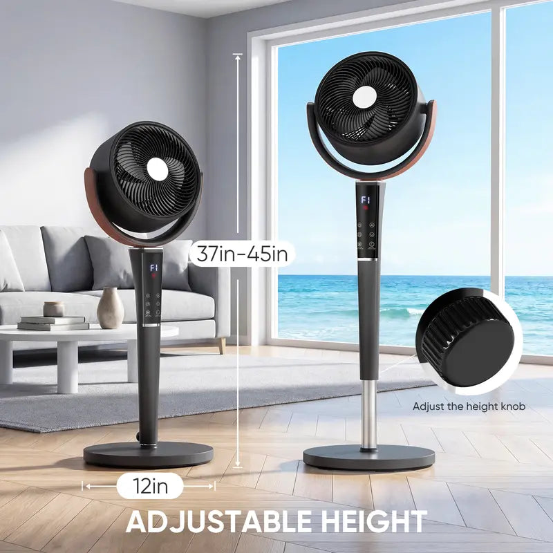 Quiet Bedroom Fan | 15 Speed Settings | 120° Oscillation | LED Light | DC Motor | Buy 2 for Popular Choice, Buy 3 for the Best Deal
