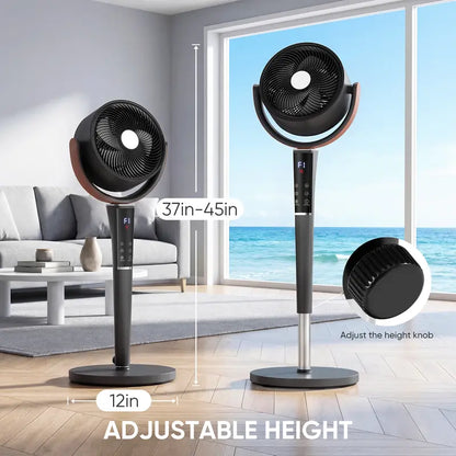 Quiet Bedroom Fan | 15 Speed Settings | 120° Oscillation | LED Light | DC Motor | Buy 2 for Popular Choice, Buy 3 for the Best Deal