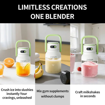 Festive &amp; Fun! Ice-Crushing Cordless Blender - Portable Smoothie &amp; Milkshake Maker for Holidays, Birthdays &amp; Healthy Lifestyles