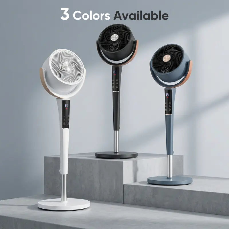 Quiet Bedroom Fan | 15 Speed Settings | 120° Oscillation | LED Light | DC Motor | Buy 2 for Popular Choice, Buy 3 for the Best Deal