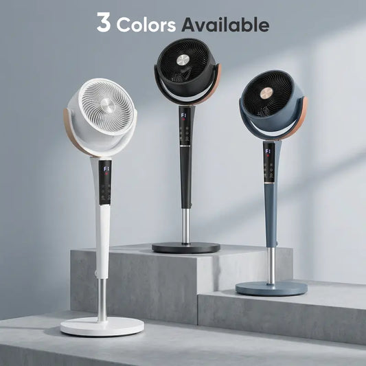 Quiet Bedroom Fan | 15 Speed Settings | 120° Oscillation | LED Light | DC Motor | Buy 2 for Popular Choice, Buy 3 for the Best Deal